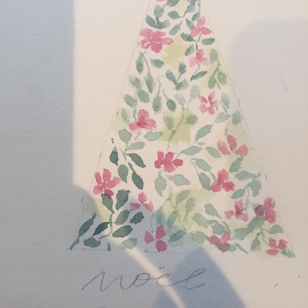 Hand painted card